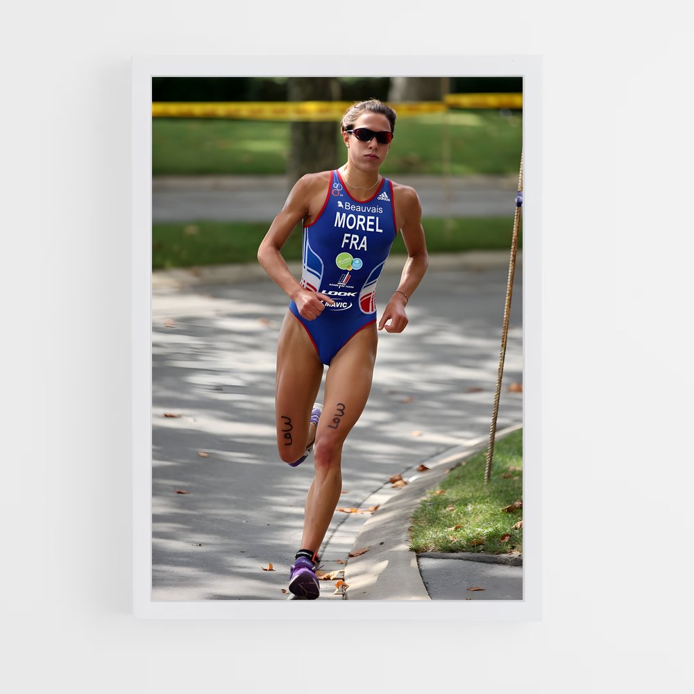 Poster Triathlon en Course – affiche Athlétisme (vue 3)
